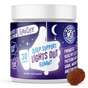 FlavCity Melatoniin Sleep Gummies täiskasvanutele, Lights Out Gummy - närimiskõlblik unetoetuslisa koos taimepõhise GABA, magneesiumi ja kummeliga sügavaks ja rahutuks magamaminekuks, 30-päevane pakkumine