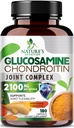 Glükoosamiin Chondroitin MSM 2100mg kompleks - ühine tugilisa liigese liikuvuse ja mugavuse meestele ja naistele kurkum ja boswellia, kolmekordne tugevus Glükoosamiini toidulisandeid - 180 kapslit