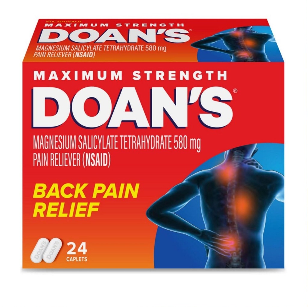 Doans Extra Strength Pain Reliever 24 Count (Pack of 4)