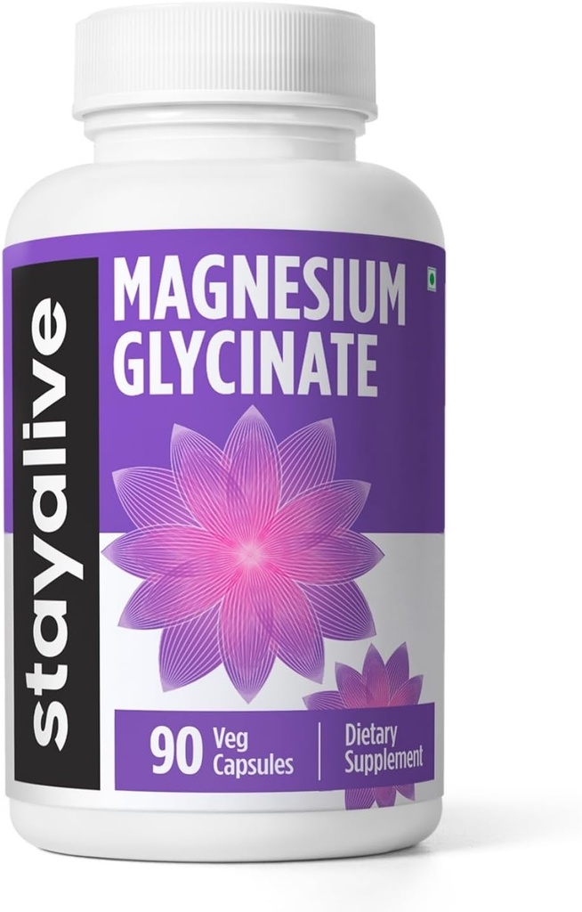 ESITA ELATI Kelaaditud magneesiumglütsinaat 500mg, kõrge imendumine, 90 kapslit, 100% puhas glütsinaat pulber, ekstra tugevus Magneesium täiendus naistele ja meestele, mitte-GMO ja gluteenivabad tabletid