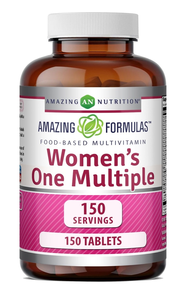 Hämmastav valem Naiste üks multivitamiinilisand | Toidupõhine | 150 tabletti | Vitamiinide, mineraalide ja probiootikumide täiuslik segu | Mitte-GMO | Gluteenivaba | Valmistatud USAs