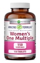 Hämmastav valem Naiste üks multivitamiinilisand | Toidupõhine | 150 tabletti | Vitamiinide, mineraalide ja probiootikumide täiuslik segu | Mitte-GMO | Gluteenivaba | Valmistatud USAs