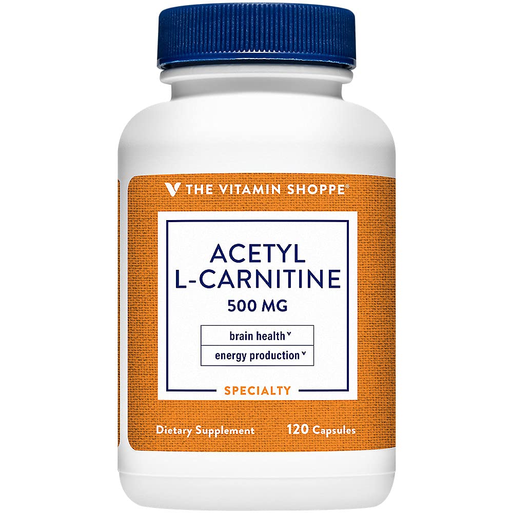 Atsetüül-L-karnitiin 500mg – toetab tervislikku aju ja mälu funktsiooni, soodustab energiatootmist – CarnipureTM pakub puhtaimat L-karnitiini vormi (120 kapslit) vitamiin Shoppe