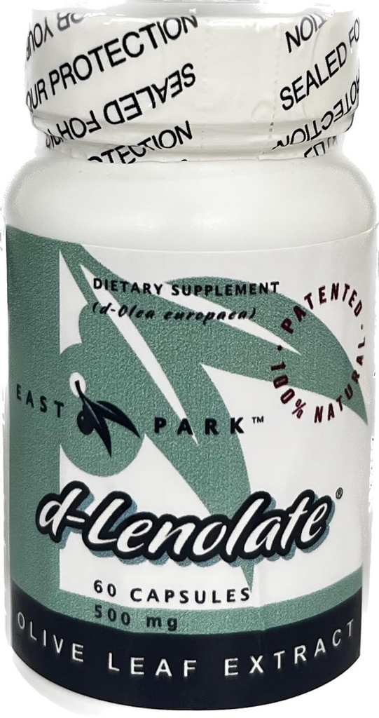 East Park Olive Leaf Extract (OLE) Super Strength d-Lenolate 500mg | 18% või rohkem Oleuropein Immune System Booster | 60 Vegetarian Capsules (Non-GMO)