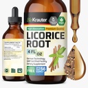 BIO KRAUTER lagritsa juure tinktuur - lagritsa juure ekstrakt seedetrakti toetuseks - Alkohol ja suhkruvaba - Vegan tilgad 4 Fl.Oz.