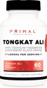 Primal Tongkat Ali Capsules (60 Capsules / 30 Servings, 1,000 mg Per Serving) - Long Jack Supplement for Men, Gluten Free, Non-GMO Herbal Nutritional Supplement
