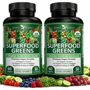 Potent Garden 2-Pack Orgaaniline Superfood Greens, Puu- ja köögiviljade täiendus rikas vitamiinide ja antioksüdantide Alfalfa, Beet Root & Tart Cherry, et suurendada energiat, immuunsust ja soolestiku tervist, 120 Ct
