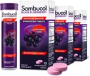 Sambucol Black Elderberry tabletid vitamiin C ja tsink - immuunsüsteemi tugi täiendada, must leedripuu tsink ja vitamiin C kihisevad tabletid, kõrge antioksüdandid, joogi Fizzies - 15 tabletti