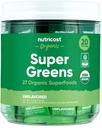 Nutricost Organic Super Greens (maitsestamata) 20 Stickpacks - Gluteenivaba, Non-GMO