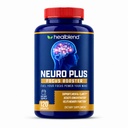 healblend Neuro Plus Focus Booster - Advanced Brain Support Supplement koos vitamiiniga B6, B12, Folate - parandab mälu, kontsentratsiooni, vaimset selgust ja kognitiivset funktsiooni - 120 kapslit
