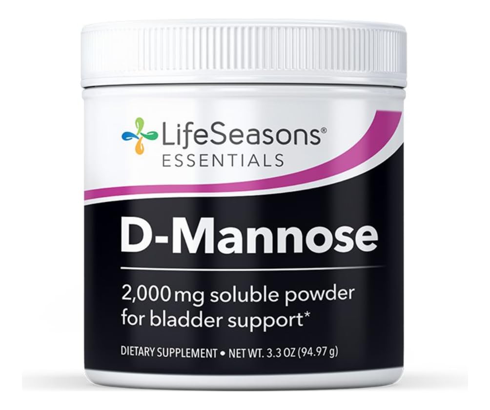 LifeSeasons D-Mannose Pulber - Kiiretoimeline UTI leevendamine - Kuseteede tervise täiendus - toetab mikrofloora tervislikku taset ja leevendab põie ebamugavust - 45 serveerimist