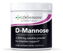 LifeSeasons D-Mannose Pulber - Kiiretoimeline UTI leevendamine - Kuseteede tervise täiendus - toetab mikrofloora tervislikku taset ja leevendab põie ebamugavust - 45 serveerimist