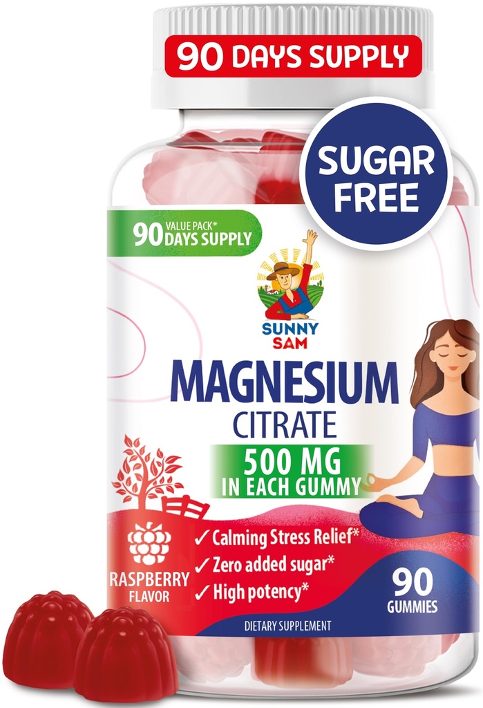 Magneesiumkummid lastele ja täiskasvanutele - 500mg - rahulikud magneesiumi närimiskummid - magneesiumtsitraadi närimislisand meeleolu ja lihaste toetamiseks