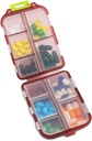 10 osa Pill Korraldaja ümbris, Travel Daily Medicine Pill Box Meeldetuletus , Väike suurus nädalas Viatamin Dispenser Konteiner Ravimid , täiendus , tursa maksaõli , kapslid , kaltsiumi tablett