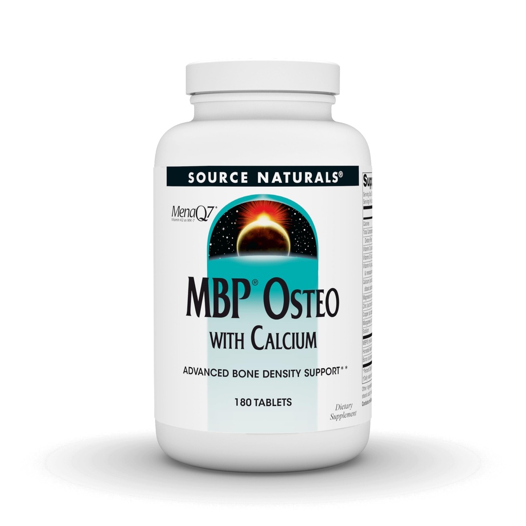 Allikas Naturals MBP Osteo kaltsiumiga, täiustatud luutiheduse tugi *, 180 tabletti