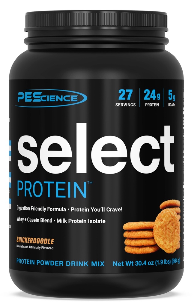 PEScience Select Valgupulber, vadak ja kaseiinsegu, puhas valgupulber naistele ja meestele, madala kalorsusega, madala kalorsusega, Keto sõbralik, gluteenivaba - Snickerdoodle - 27 serveerimist