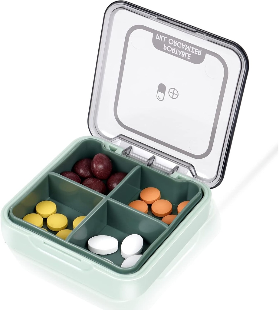 Daily Pill Organizer Vitamiiniplaneerija Portable Medicine Box, Travel Compartments Pill Organizer Box, Niiskuse Tõestus Väike Pill Juhtum Taskukott Igapäevane Pill Hoidja Konteiner Meditsiini Vitamiin