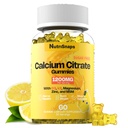 Suhkruvaba kaltsiumtsitraat Gummies 1200mg vitamiin D3 K2, magneesium, tsink, MSM meestele ja naistele, luu, lihased, immuuntoetus, Ultimate Absorption Kaltsiumilisand, Vegan, 60 Count