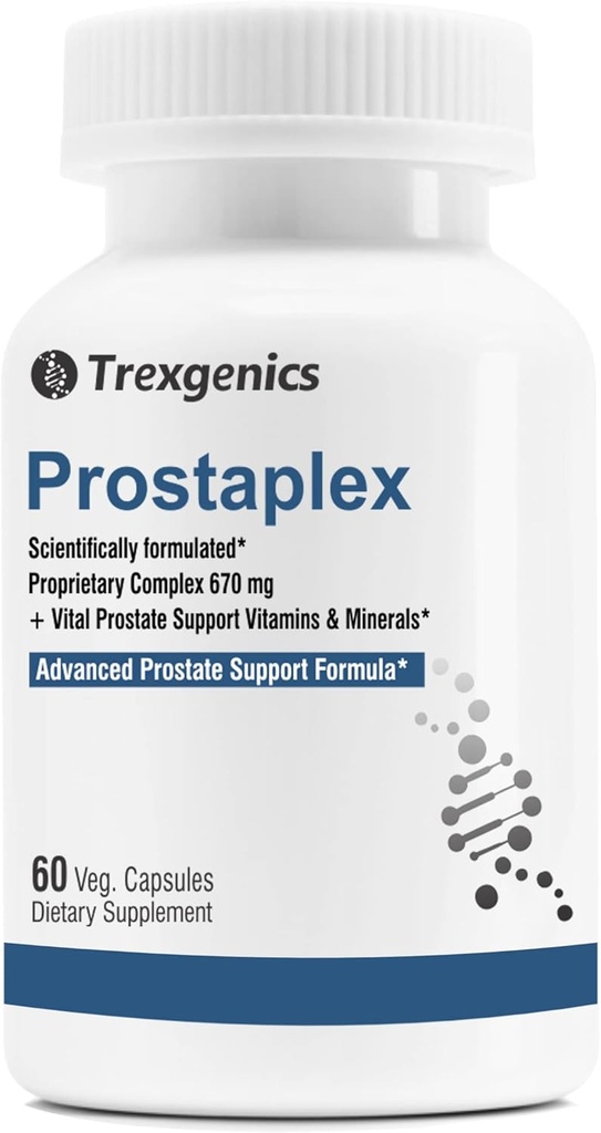 Trexgenics PROSTAPLEX Advanced Prostate Health koos beeta-sitosterooliga, Saw Palmetto Sting Nettle pygeum Kõrvits Kõrvits Kvertsetiin lükopeen Selenium Vitamiin D3 Tsink Boor ja K2-7 (60 Veg kapslit)