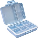 Travel Pill Korraldaja Case Taskukonteiner, 9 Kompartments Daily Pill Case Vitamiin / kalaõli / täiendused Hoidja konteiner sinine