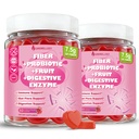 Fiber Gummies 7500mg, Probiotics & Digestive Enzymes, Sugar-Free, Vegan & Gluten-Free Supplement for Gut Health, Bloating Support & Regularity, High Potency Daily Adult (60 Count (Pack of 2))