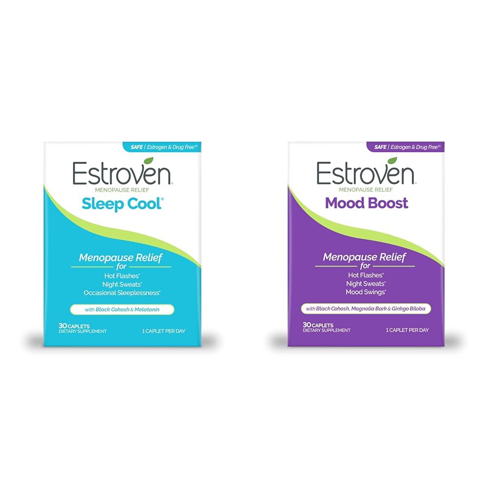 Estroven Sleep Cool for Menopause Relief, 30 Ct, Sleep Support Supplement & Mood Boost menopausi leevendamiseks - 30 Ct. - kliiniliselt tõestatud koostisosad