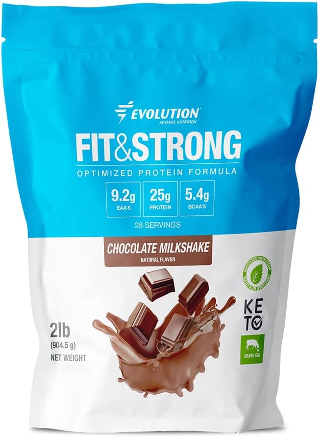 Evolution Advance Nutrition Fit & Strong - puhas vadakuvalgu pulber BCAA-ga, 100% rohutoit, kiire imendumine ja kiire seedimine optimaalseks lihaste taastamiseks, looduslik maitse - 2 naela (šokolaad)