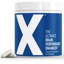 X - Ultimate Brain Performance Enhancer - Maailma Kõige Võimsam Aju Täienduse Kapsel - Suurenda fookust, Energiat, Mälu, Kontsentratsiooni, Tootlikkust - Toetab Teadus - Nootroopiline Stack