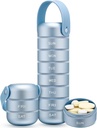 Zannaki Metal Weekly Pill Organizer, Big Travel Pill Box 7 Day, Veekindel Daily Pill Case Silicone Handle, Alumiinium Alloy Portable Pill Hoidja Vitamiin, meditsiin, täiendus, Pills