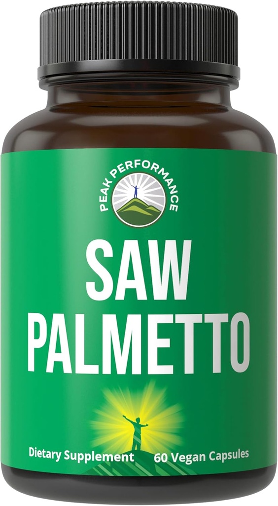 Peak Performance Saw Palmetto kapslid meestele ja naistele 1000mg Kõik Natural Saw Palmetto ekstrakti pillid. DHT Blocker täiendus juuste väljalangemine.