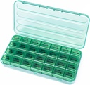 28-päevane igakuine pillide korraldaja - 4-nädalane pillide karp 1 kord päevas, 7-päevane meditsiinikorraldaja karp, reisipillide konteiner vitamiinide, kalaõli (Olive Green) jaoks