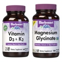 BlueBonnet Nutrition Vitamiin D3 ja K2 ning magneesiumglütsinaat köögiviljakapslid