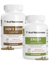 Ergotioneiin (60ct) ja Lions Mane (120ct) Sidu koos Shiitake ja austrite seeneekstraktidega - pikaealisus ja tunnetus - Vegan, Gluteenivaba, Non-GMO