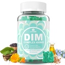 DIM täiendus Naised 400mg, östrogeeni täiendus naistele, suhkruvaba DIM kummid meestele ja naistele w / biotiin, linaseemneõli, Burdock, kalender, bioperiin hormoonide tasakaalu, menopausi ja eesnäärme 60Ct