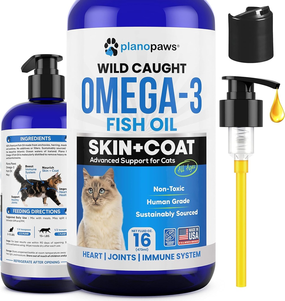 Omega 3 kalaõli kasside jaoks - parem kui lõheõli kassidele - kassipoeg + kassi vitamiinid ja toidulisandid - kassi tervisetarbed - kassi kõhuvalu ravi - vedel kalaõli lemmikloomadele - kasside lagundamise tooted