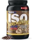 Ultimate Nutrition Whey Protein Isolaatpulber glutamiini kompleksiga, ISO Sensation 93 - vadakuvalgu pulber koos lisatud ternespiimaga tõhustatud taastumiseks, immuunsuseks ja soolestiku terviseks - Cafe Brasiilia, 2 lbs
