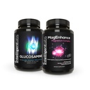 Intelligent Labs 2-in-1 komplekti MagEnhance Triple Magneesium Complex (Magnesium Threonate Supplement koos Mg Taurate ja Mg Glütsinaat) + Glükosamiin ja kondroitin Liigesehooldus Kompleks MSM