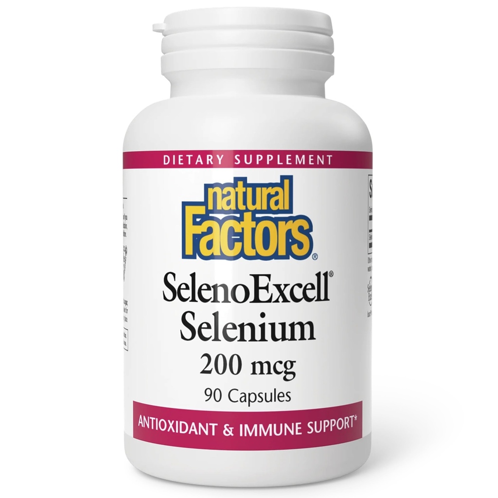 Looduslikud tegurid, SelenoExcell Selenium 200mcg, Antioksüdant & Immune Support, 90 kapslit