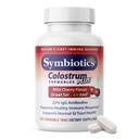 Sümbiootikumid Colostrum 120ct närimistables Plus - immuunsuse toetus täiskasvanutele ja lastele - Lactoferrin Supplement & Colostrum Protein - toetab seedimist & soolestik - 25% lgG antikehad, Gluteenivaba - Wild Cherry