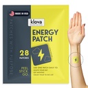 Klova Energy Patches with Caffeine, Green Tea Extract, Peppermint Leaf Extract, Vitamin B3 and Vitamin B6 - for Enhanced Morning Wakefulness