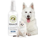 Wholistic Pet Organics Wild Alaskan Salmon Oil for Dogs and Cats - Omega 3 Fish Oil for Dogs & Cats - Cat & Dog Skin and Coat Supplement for Heart, Joints - DHA, EPA Omega 3 Liquid Food Topper - 4 oz