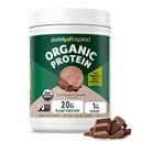 Puhtalt inspireeritud taimepõhine valgupulber meestele ja naistele, rikkalik dekadentne šokolaad (16 serveerimist) - Vegan & Organic - 20 g hernevalgu pulbrit smuutidele ja raputustele - piimavaba, & gluteenivaba