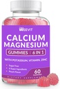 Suhkruvaba kaltsiumkummid Lisa 600mg, Kaltsium Magneesium Tsink Kummid Vitamiin D3 K2, Kaalium, Kõrge Absorptsioon CA Gummy Luu, Hambad ja lihased