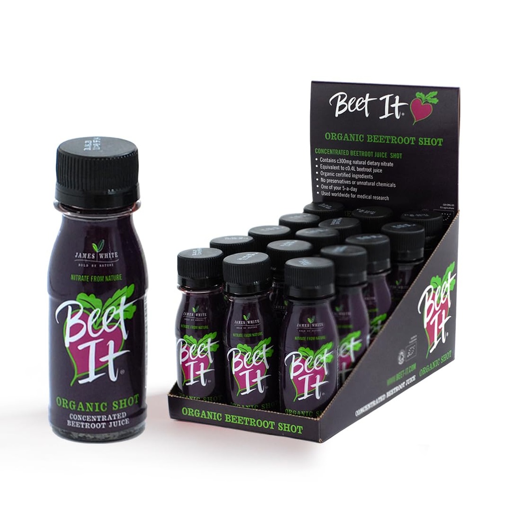 BEET IT tsirkulatsioon Orgaaniline peedi juuremahla kaadrid - 300mg dieetnitraat südame tervise toetamiseks (15 x 2,4 fl. oz.), mitte-GMO, looduslik vererõhu toetus ja mahlakaadrid
