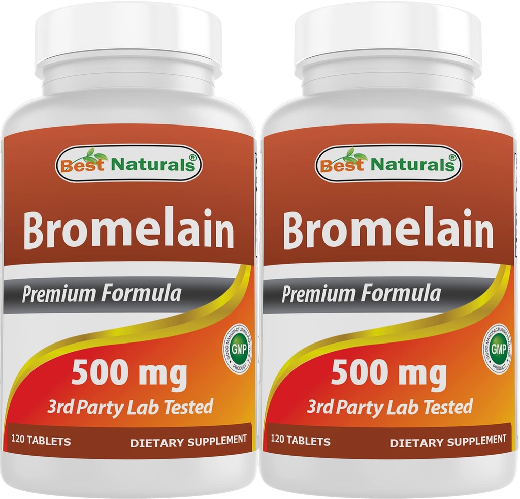 Parimad looduslikud Bromelain 500mg 120 tabletti (120 arvu (2 pakendis))