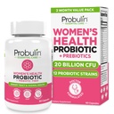 Probuliin Naiste probiootikum - Vaginaalne, TÜ, soolestik ja immuuntervis Lactobacillus Reuteri - 20 miljardit CFU, 12 probiootilist tüve ja prebiootikume - 60 vegan, gluteenivabad kapslid kogu keha heaolu jaoks