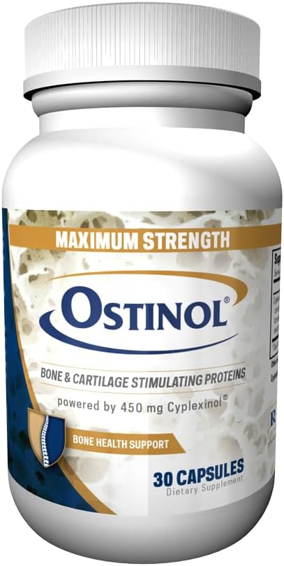 Ostinol Maxiumum Tugevus 450mg. Luu ja liigeselisand. Tüvirakkude aktiveerimine sertifitseeritud. Bioaktiivse valgu kompleks mõõduka luukao ja mõõduka liigesehäire jaoks. 30 kapslit