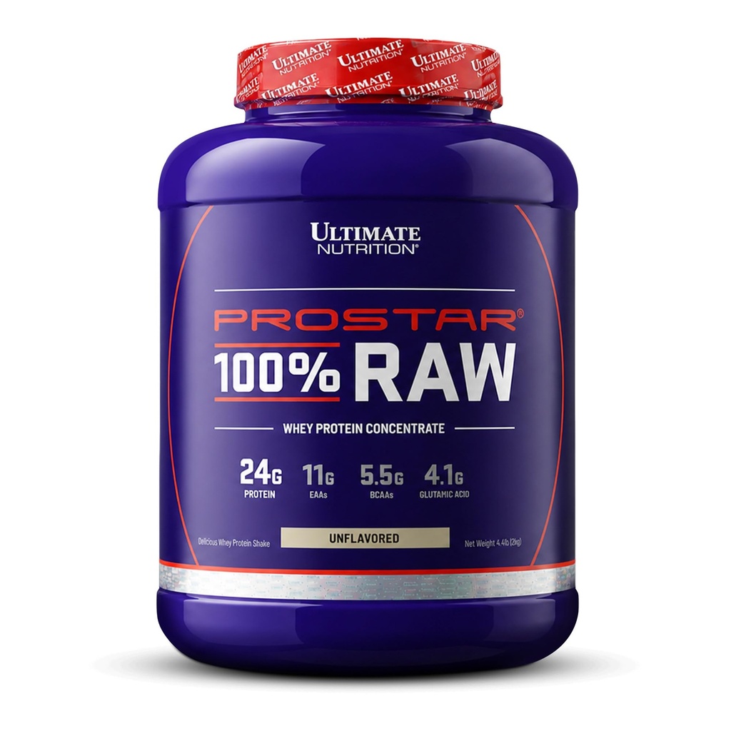 Ultimate Nutrition Prostar Toores vadakuvalgu kontsentraat pulber, madala süsivesikusisaldusega, madala rasvasisaldusega, Keto sõbralik, 24 grammi valku serveerides 5,5 grammi BCAA-sid, maitsestamata, 67 serveerimist, 4,4 naela
