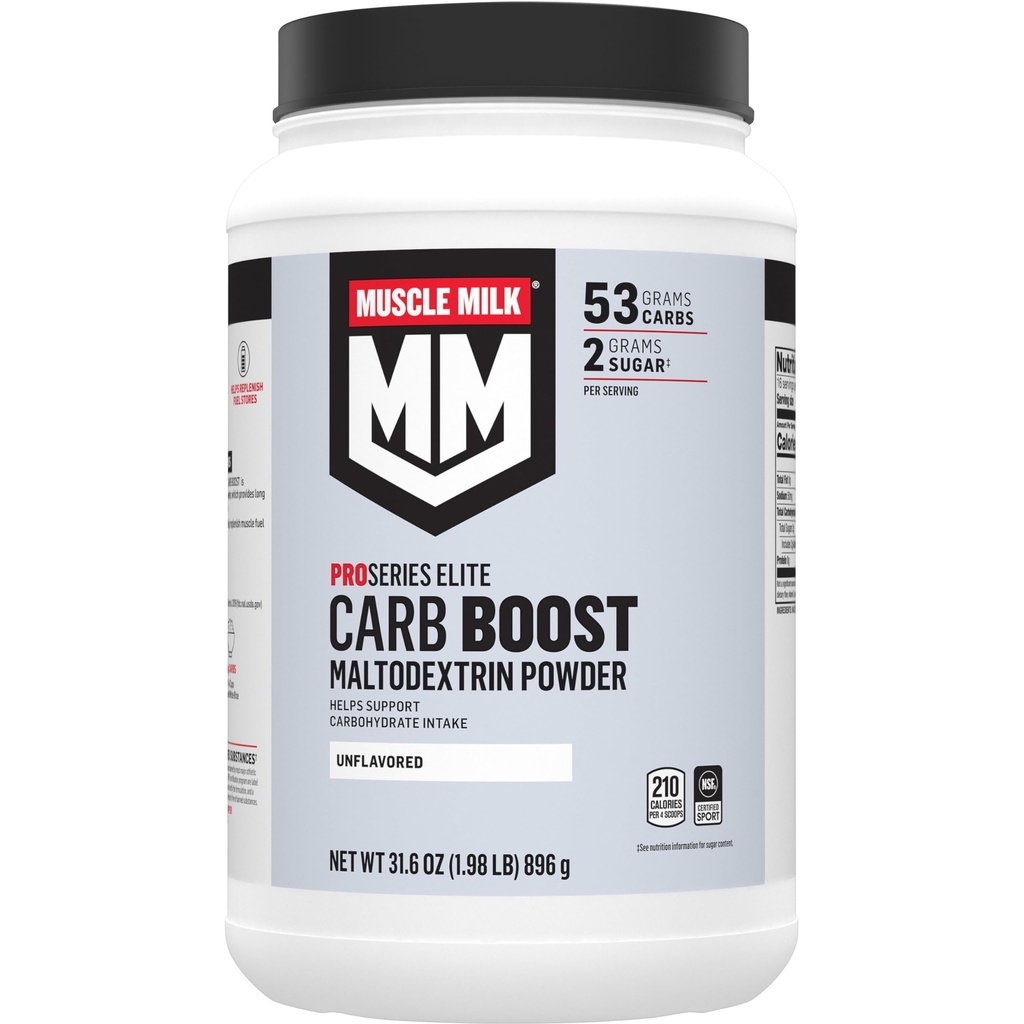 Lihaspiima Carb Boost, maltodekstriini pulber, komplekssed süsivesikud, NSF sertifitseeritud spordi jaoks, maitsestamata, 1, 98lb
