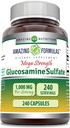 Hämmastav valem Glükoosamiinsulfaat 1000 mg kapslite täiendada | Mitte-GMO | Gluteenivaba | valmistatud USAs (240 loend)